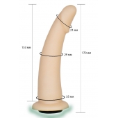 Телесная гладкая насадка-фаллоимитатор Harness - 17 см. - LOVETOY (А-Полимер) - купить с доставкой в Северске