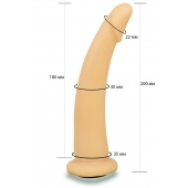 Телесная гладкая насадка-фаллоимитатор Harness - 20 см. - LOVETOY (А-Полимер) - купить с доставкой в Северске