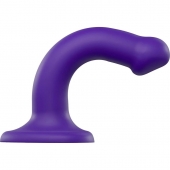 Фиолетовый фаллоимитатор-насадка Strap-On-Me Dildo Dual Density size S - 17 см. - Strap-on-me - купить с доставкой в Северске