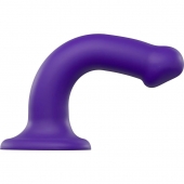 Фиолетовый фаллоимитатор-насадка Strap-On-Me Dildo Dual Density size M - 18 см. - Strap-on-me - купить с доставкой в Северске