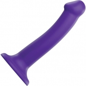 Фиолетовый фаллоимитатор-насадка Strap-On-Me Dildo Dual Density size M - 18 см. - Strap-on-me - купить с доставкой в Северске