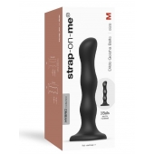 Черная насадка Strap-On-Me Dildo Geisha Balls size M - Strap-on-me - купить с доставкой в Северске