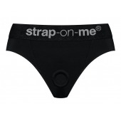 Черные трусики для насадок Heroine Lingerie Harness - size M - Strap-on-me - купить с доставкой в Северске