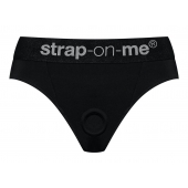 Черные трусики для насадок Heroine Lingerie Harness - size L - Strap-on-me - купить с доставкой в Северске