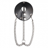 Утяжка для мошонки из искусственной кожи с цепочками PARACHUTE BALL STRETCHER - BlueLine - купить с доставкой в Северске