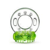 Зеленое эрекционное виброкольцо Arouser Vibrating C-Ring - Blush Novelties - в Северске купить с доставкой