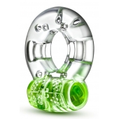 Зеленое эрекционное виброкольцо Arouser Vibrating C-Ring - Blush Novelties - в Северске купить с доставкой