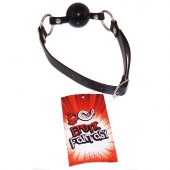 Силиконовый черный кляп-шарик на ремне Black Ballgag - Erotic Fantasy - купить с доставкой в Северске