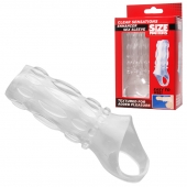 Насадка на пенис с кольцом для мошонки Clear Sensations Enhancer Sex Sleeve - 11,5 см. - XR Brands - в Северске купить с доставкой
