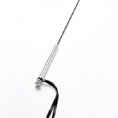 Черный кожаный стек с гладкой ручкой - 55 см. - Crazy Handmade - купить с доставкой в Северске