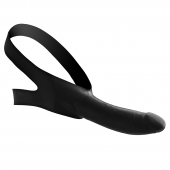 Черный кляп-страпон Masters Mini Face Fuck Strap-On - 14 см. - XR Brands - купить с доставкой в Северске