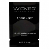 Крем для массажа и мастурбации Wicked Stroking and Massage Creme - 3 мл. - Wicked - купить с доставкой в Северске
