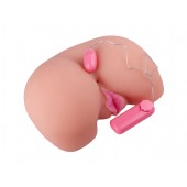 Вагина из кибер-кожи с выносным пультом управления вибрацией - LOVETOY (А-Полимер) - в Северске купить с доставкой