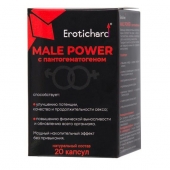 Капсулы для мужчин Erotichard male power с пантогематогеном - 20 капсул (0,370 гр.) - Erotic Hard - купить с доставкой в Северске