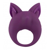 Фиолетовое перезаряжаемое эрекционное кольцо Kitten Kiki - Lola Games - в Северске купить с доставкой