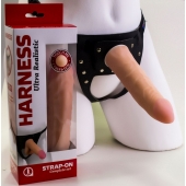 Страпон Харнесс из трусиков и насадки-фаллоса - 17,5 см. - LOVETOY (А-Полимер) - купить с доставкой в Северске