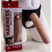 Насадка-фаллос в комплекте с трусиками Harness - 21,6 см. - LOVETOY (А-Полимер) - купить с доставкой в Северске