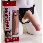 Страпон Harness из двух предметов: регулируемые трусики и насадка-фаллос - 17,5 см. - LOVETOY (А-Полимер) - купить с доставкой в Северске