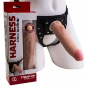 Реалистичный страпон Harness из трусиков и насадки-фаллоса - 18,5 см. - LOVETOY (А-Полимер) - купить с доставкой в Северске