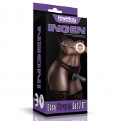 Женский темнокожий страпон Easy Strapon Set 7 Inch - 18 см. - Lovetoy - купить с доставкой в Северске