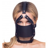 Черный намордник с кляпом-шаром Head Harness With A Gag - Orion - купить с доставкой в Северске