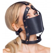 Черный намордник с кляпом-шаром Head Harness With A Gag - Orion - купить с доставкой в Северске