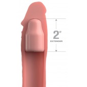 Телесная насадка-удлинитель 2 Inch Silicone X-tension with Strap - 20,3 см. - Pipedream - в Северске купить с доставкой