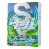 Презервативы Sagami Xtreme Mint с ароматом мяты - 3 шт. - Sagami - купить с доставкой в Северске