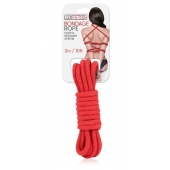 Красная хлопковая веревка для связывания - 3 м. - Lux Fetish - купить с доставкой в Северске