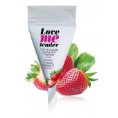 Съедобное согревающее массажное масло Love Me Tender Strawberry с ароматом клубники - 10 мл. - Love to Love - купить с доставкой в Северске