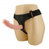 Гладкий фаллоимитатор с крупной головкой на ремешках - 19,7 см. - Baile - купить с доставкой в Северске