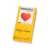 Презервативы с колечками и пупырышками Masculan Ribbed+Dotted - 10 шт. - Masculan - купить с доставкой в Северске