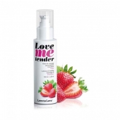 Съедобное согревающее массажное масло Love Me Tender Strawberry с ароматом клубники - 100 мл. - Love to Love - купить с доставкой в Северске