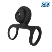 Черная вибронасадка на пенис Sex Expert - Sex Expert - в Северске купить с доставкой