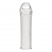 Текстурированная насадка на пенис Clear Textured Penis Enhancing Sleeve Extension - 16,5 см. - BlueLine - в Северске купить с доставкой