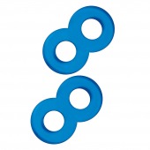 Комплект из 2 эрекционных колец-восьмерок 2-Pack Duo Cock And Ball Stamina Enhancement Ring - BlueLine - в Северске купить с доставкой