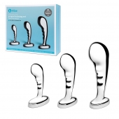 Набор из 3 стальных стимуляторов простаты Stainless Steel P-spot Training Set - b-Vibe - в Северске купить с доставкой