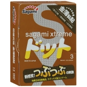 Презервативы Sagami Xtreme FEEL UP с точечной текстурой и линиями прилегания - 3 шт. - Sagami - купить с доставкой в Северске