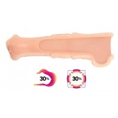 Телесная фантазийная насадка на член Cock Sleeve Size L - KOKOS - в Северске купить с доставкой