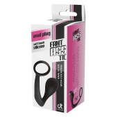 Черное эрекционное кольцо с анальной пробкой Anal Plug With Cockring - Dream Toys - в Северске купить с доставкой