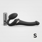 Черный безремневой страпон Multi Orgasm Size S с клиторальной стимуляцией - Strap-on-me - купить с доставкой в Северске