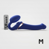 Синий безремневой страпон Multi Orgasm Size M с клиторальной стимуляцией - Strap-on-me - купить с доставкой в Северске