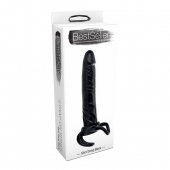 Чёрная насадка-фаллос для двойного проникновения INFLATABLE DILDO SLIM DONG  - 13,5 см. - Toyz4lovers - в Северске купить с доставкой