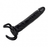 Чёрная насадка-фаллос для двойного проникновения INFLATABLE DILDO SLIM DONG  - 13,5 см. - Toyz4lovers - в Северске купить с доставкой