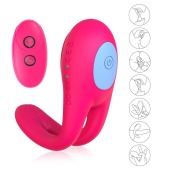 Розовое виброкольцо с пультом ДУ - I-MOON - в Северске купить с доставкой