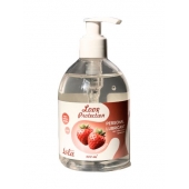 Лубрикант на водной снове Love Protection Strawberry с ароматом клубники - 300 мл. - Lola Games - купить с доставкой в Северске