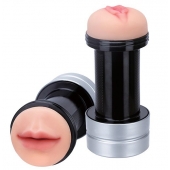 Двусторонний мастурбатор REALSTUFF 2 IN 1 HUMMER MOUTH   VAGINA - ротик и вагина - Dream Toys - в Северске купить с доставкой