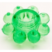 Зеленое эрекционное кольцо-цветок - Toyfa Basic - в Северске купить с доставкой