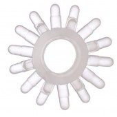 Прозрачное гелевое эрекционное кольцо с шипиками - Toyfa Basic - в Северске купить с доставкой