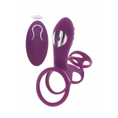 Фиолетовая эрекционная вибронасадка Halo Halo C-Ring Sleeve - Toy Joy - в Северске купить с доставкой